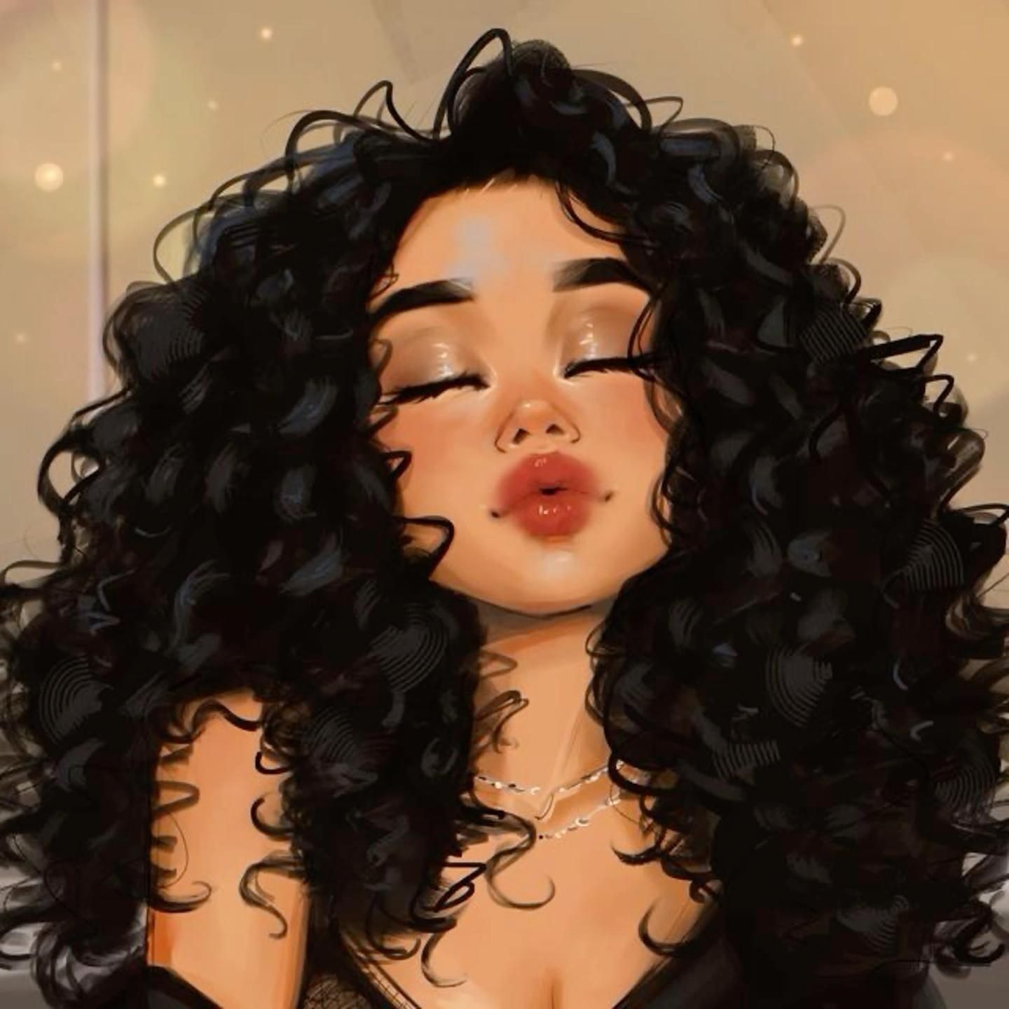 Ilustração Feminina para Perfil de Instagram