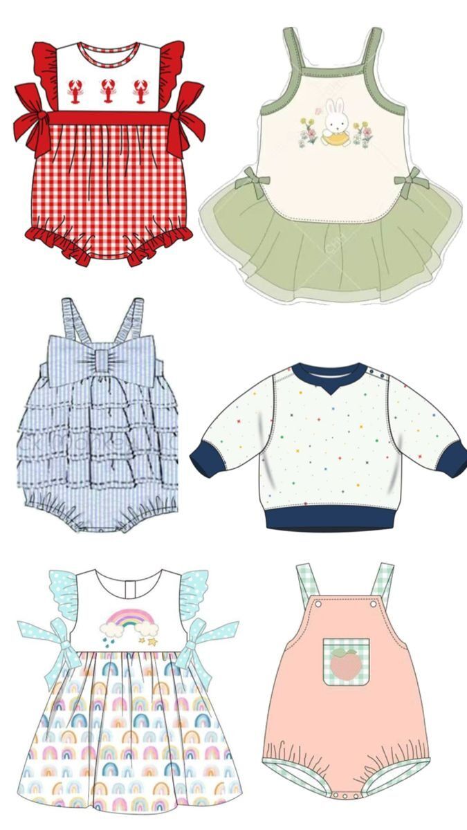Ilustrações de Roupas de Bebê para Imprimir e Cortar