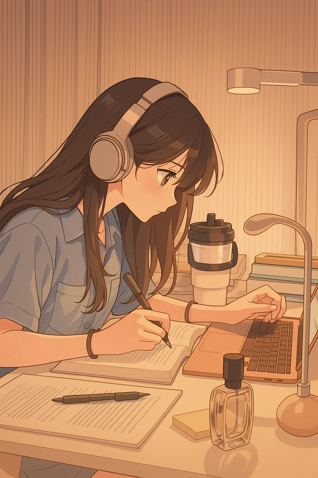 Imagem de Anime para Perfil Feminino Estudando