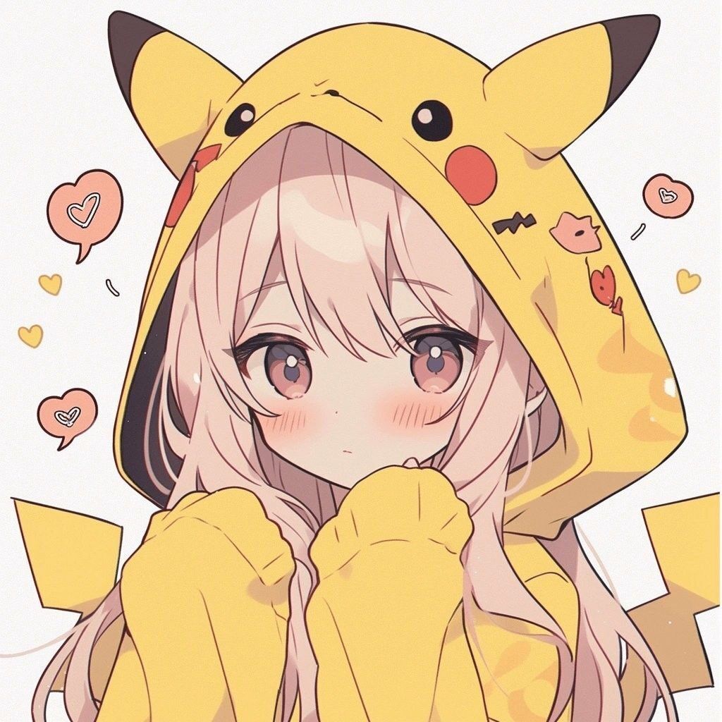 Menina com moletom Pikachu para Perfil Whatsapp