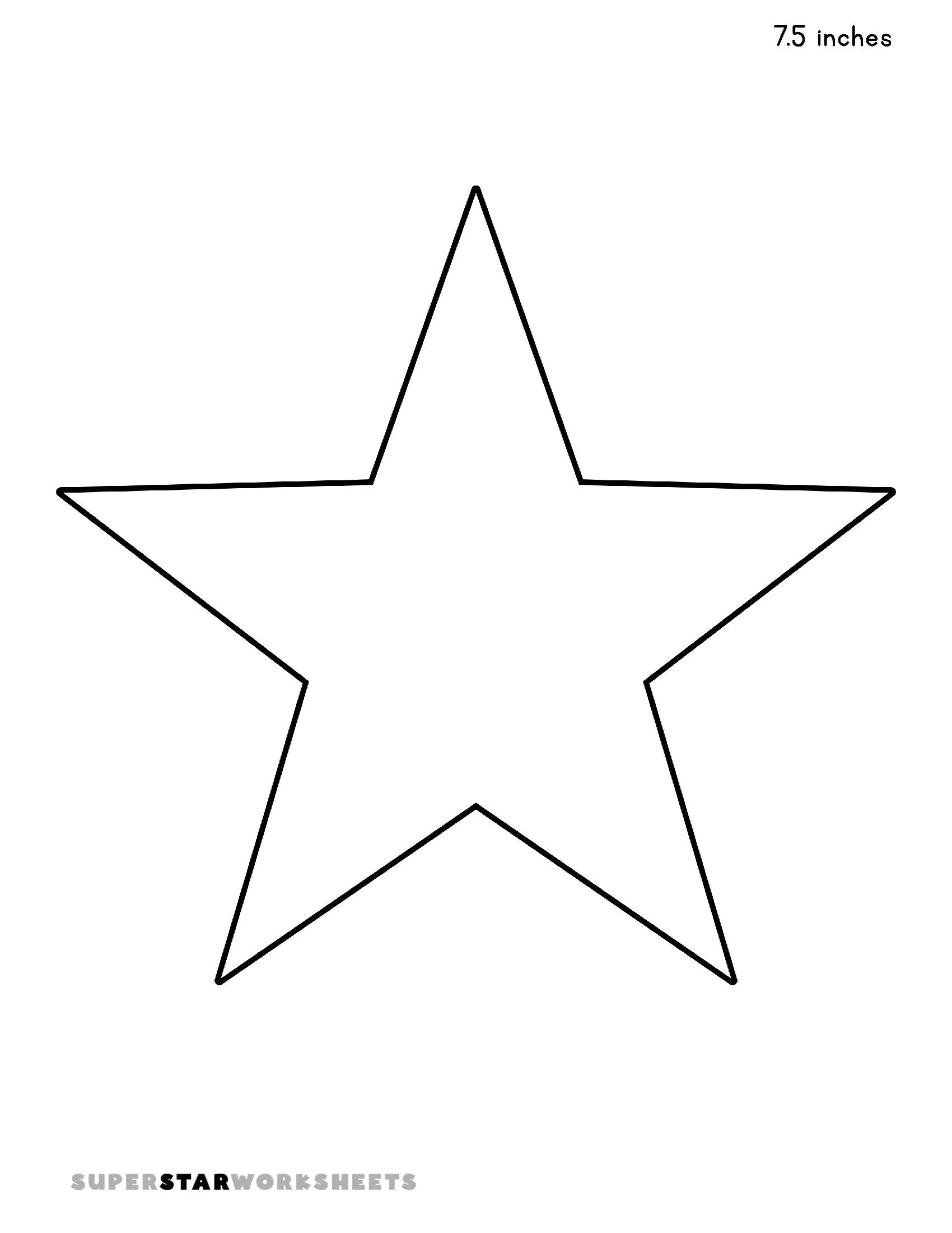 Molde de Estrela de Cinco Pontas para Imprimir