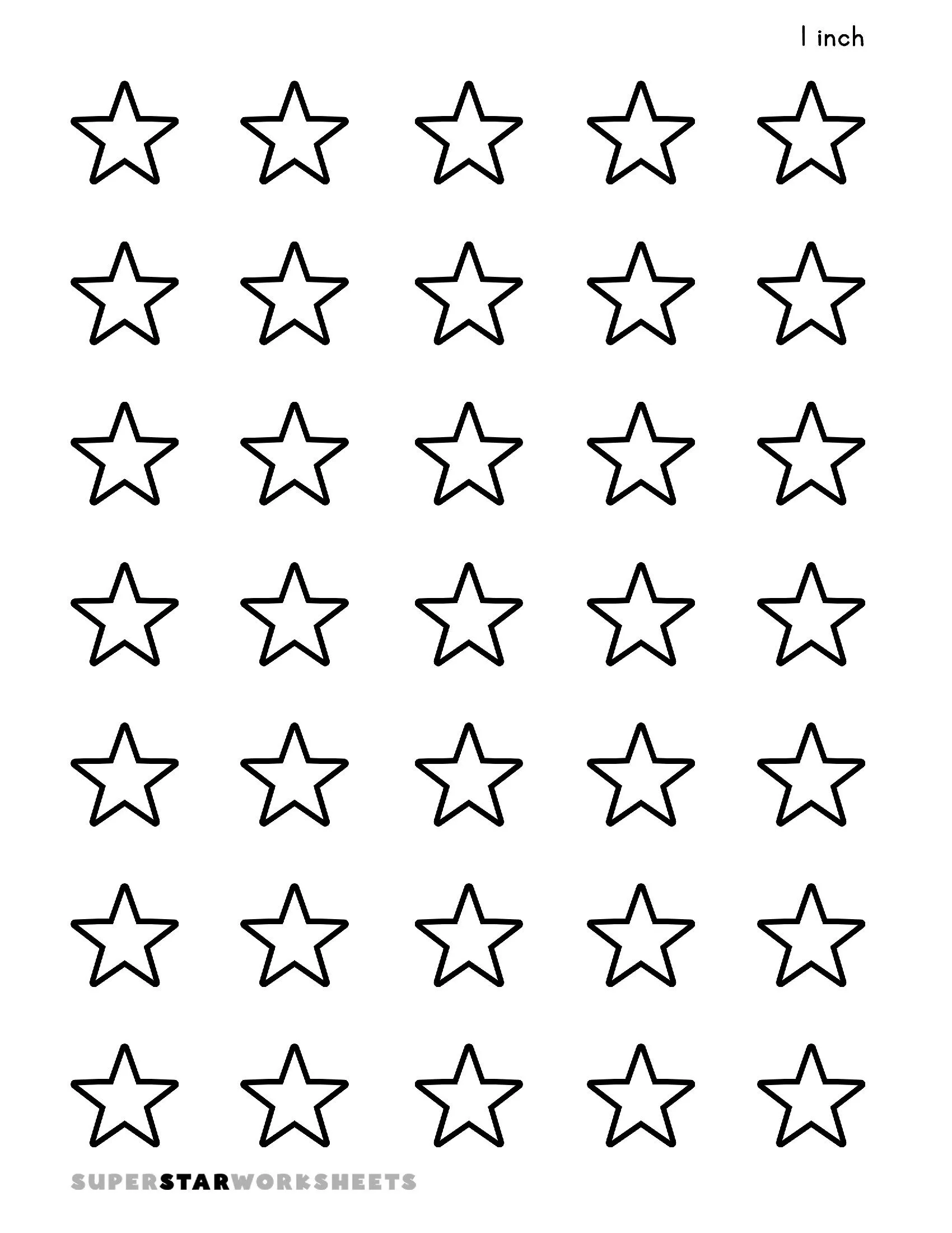Molde de Estrela para Imprimir A4 com Estrelas Perfeitas