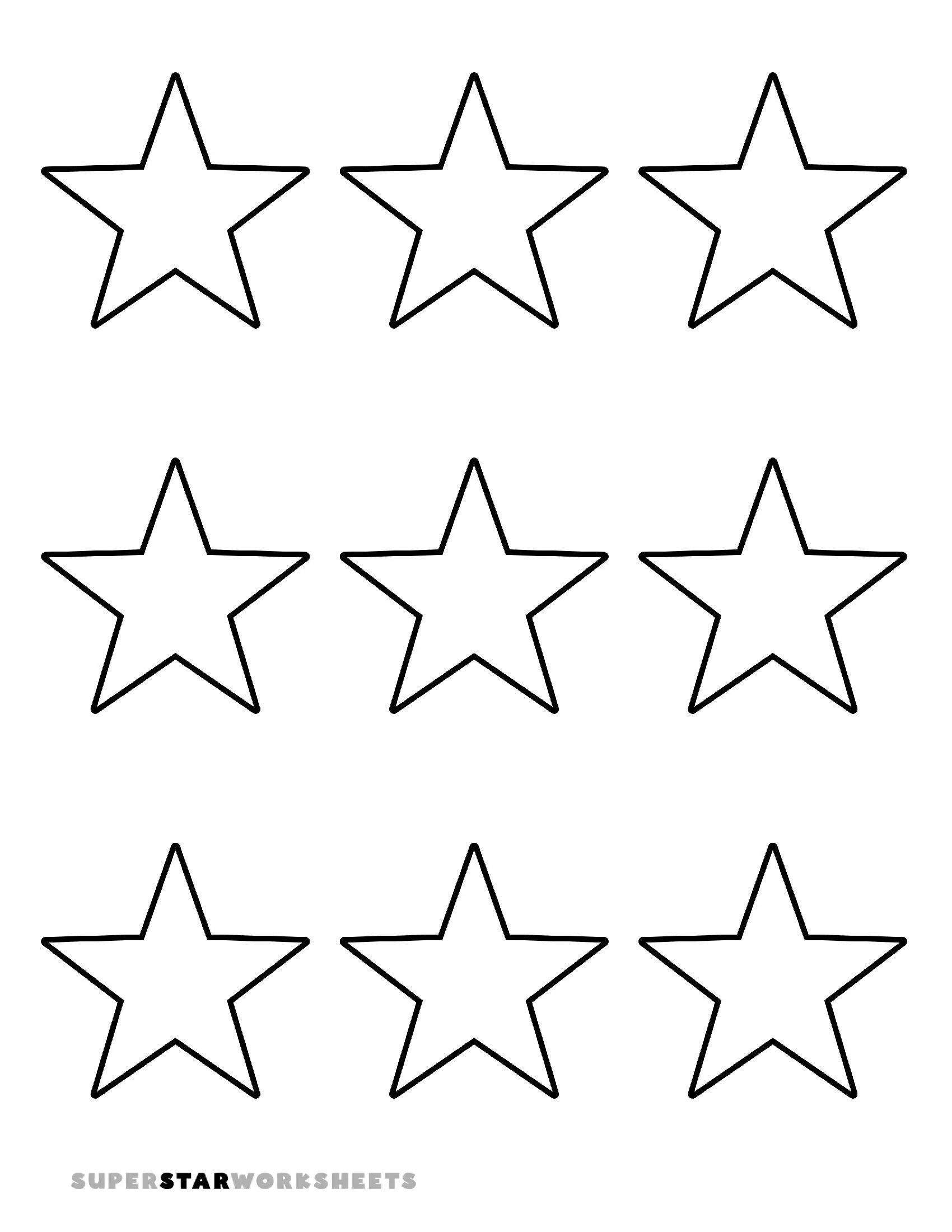 Molde de Estrela para Imprimir - Conjunto de 8 Estrelas