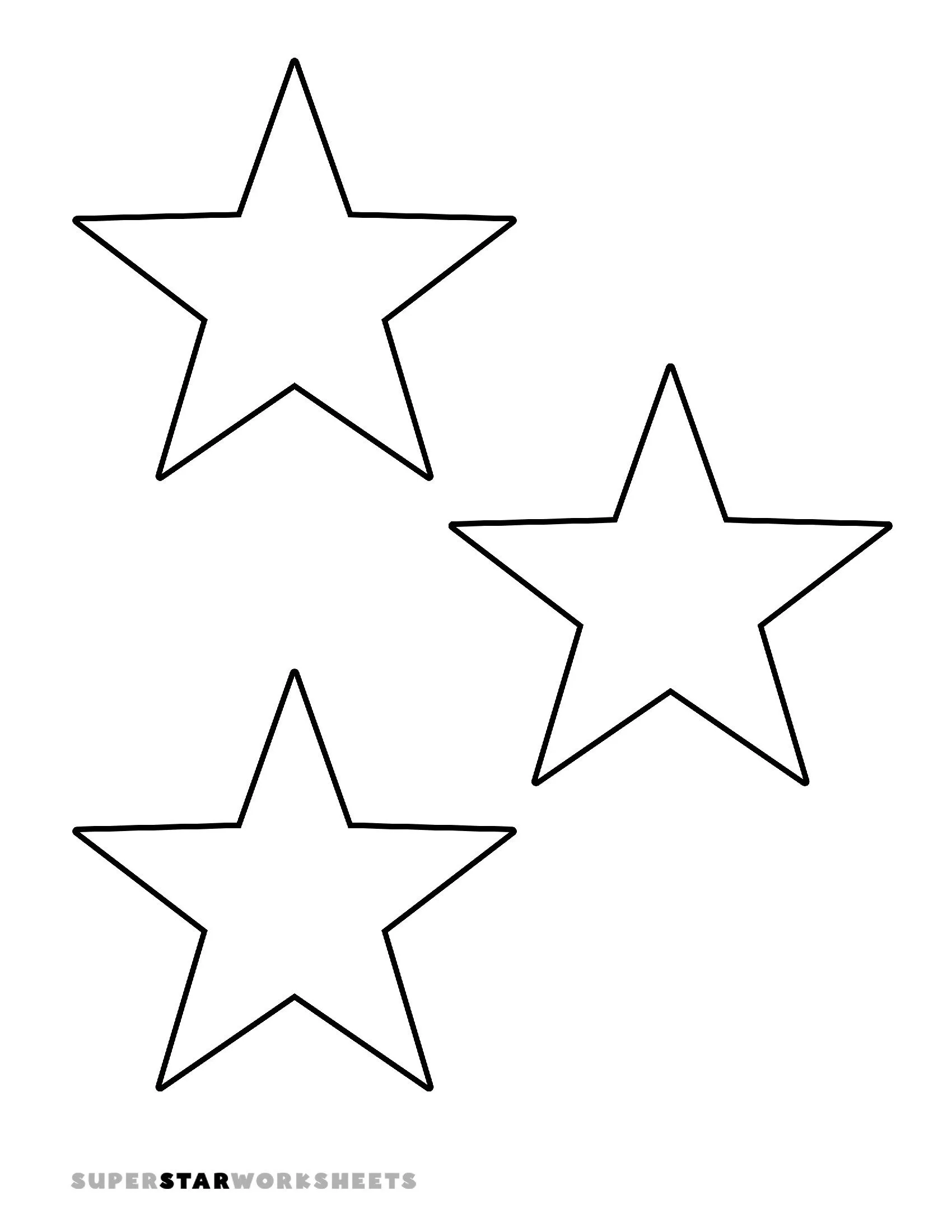Molde de Estrela para Imprimir em Papel A4