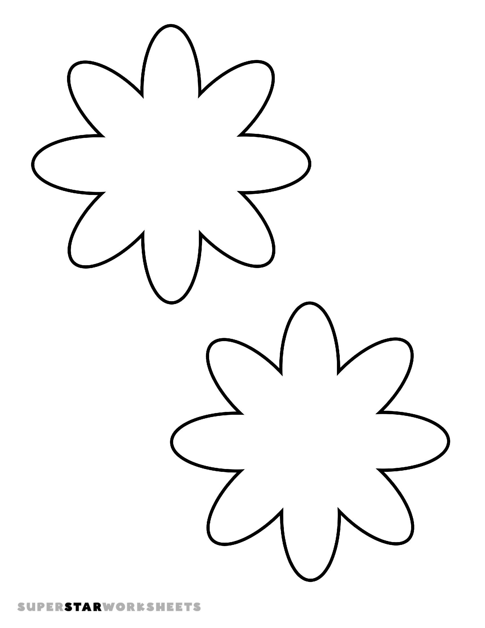 Molde de Flores para Imprimir com 2 Moldes de Flores de 8 Pétalas
