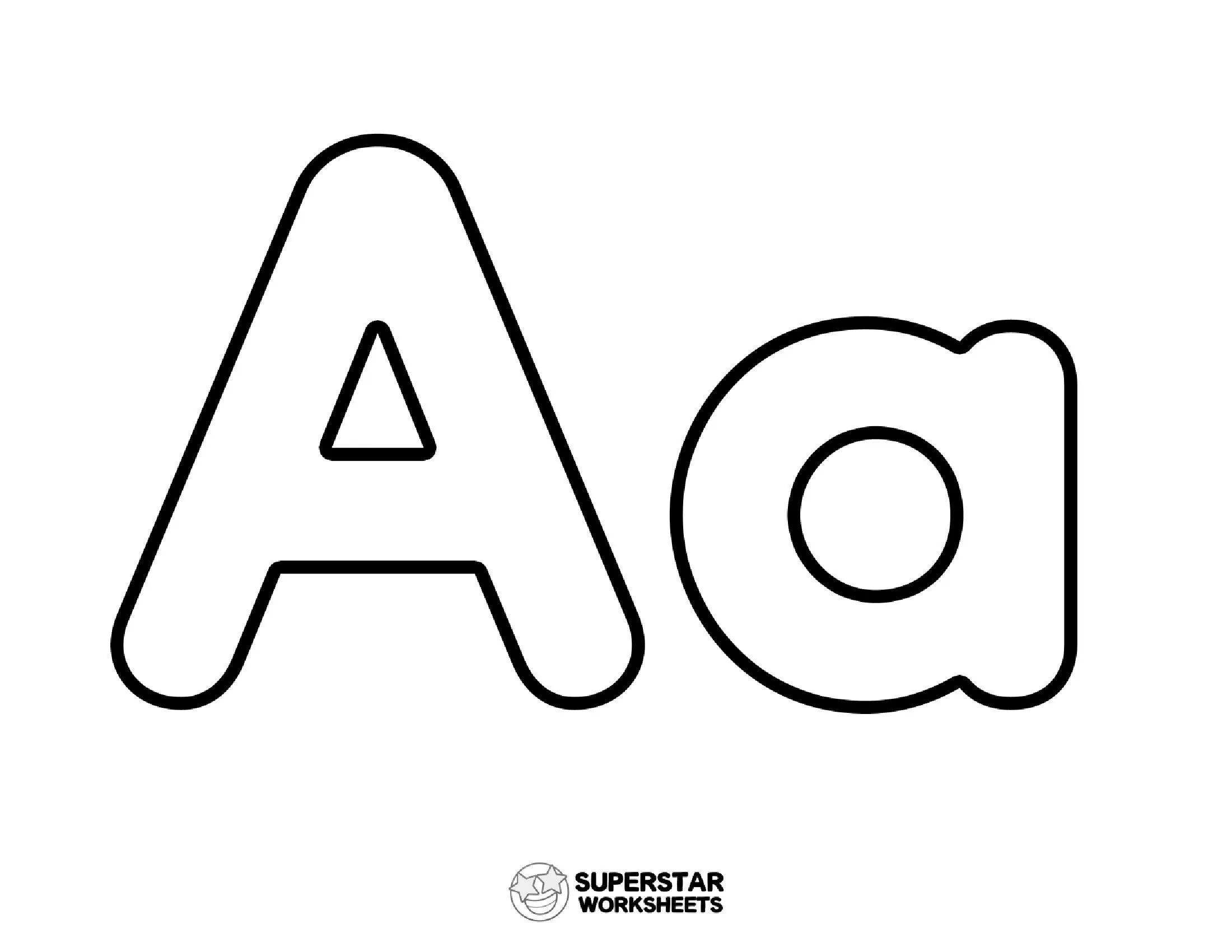 Molde de Letras A e a para imprimir em estilo bold e criativo