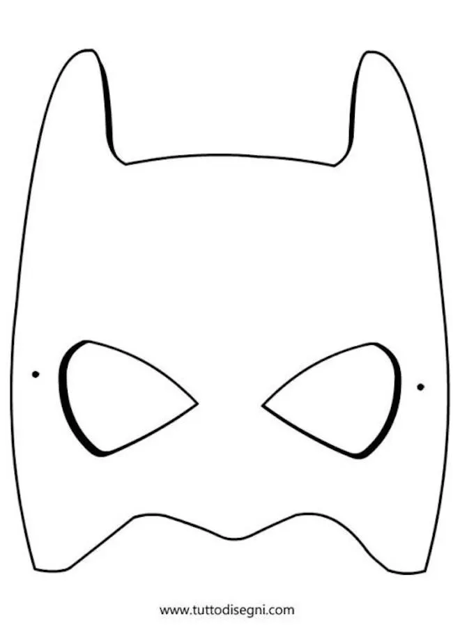 Molde de Máscara de Carnaval para Imprimir com Design de Super-Herói