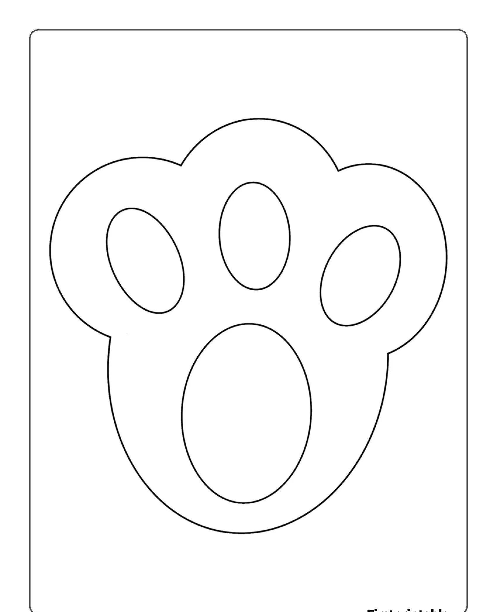 Molde de Pegada de Coelho para Imprimir e Criar Arte