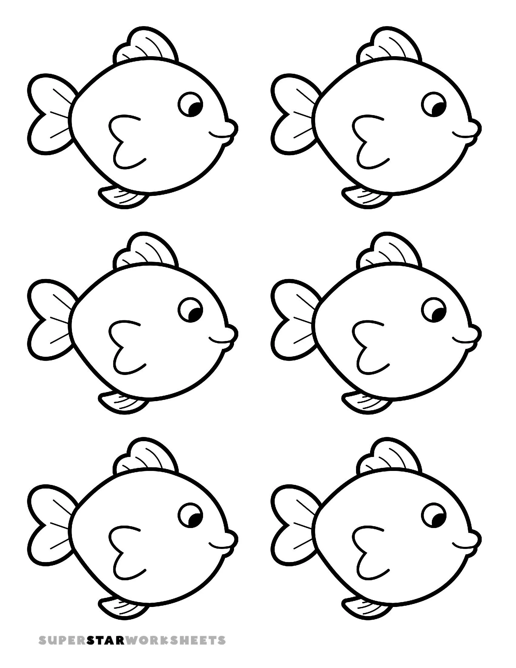 Molde de Peixe para Imprimir em Atividades Educativas
