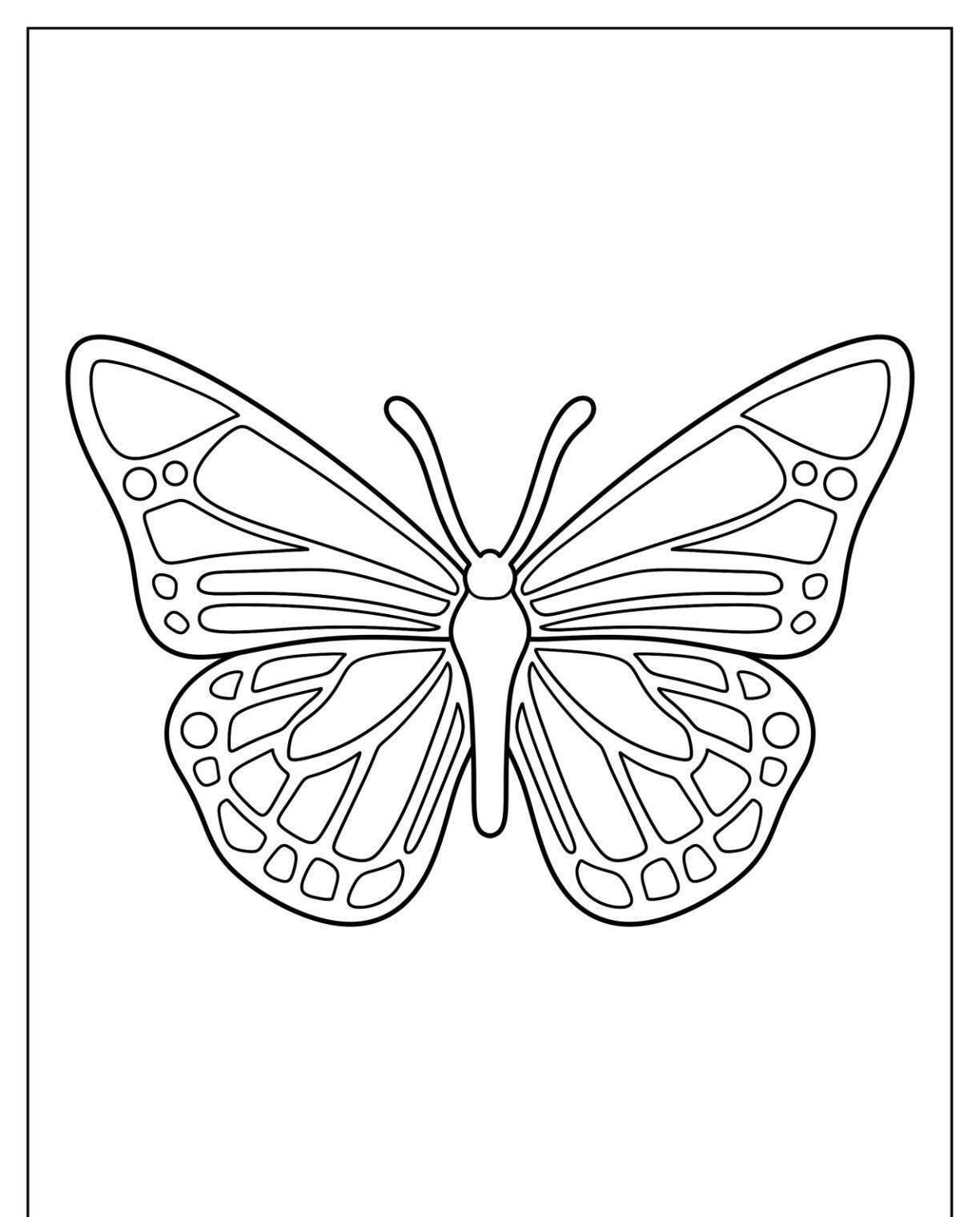 Molde Elegante de Borboleta para Imprimir e Decorar Projetos