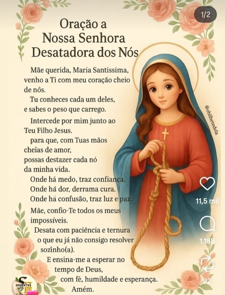 Oração Salve Rainha Completa para imprimir com imagem de Nossa Senhora