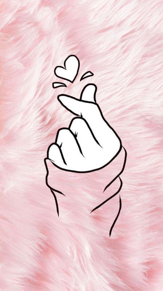Papel de Parede Estilizado com Coração Rosa