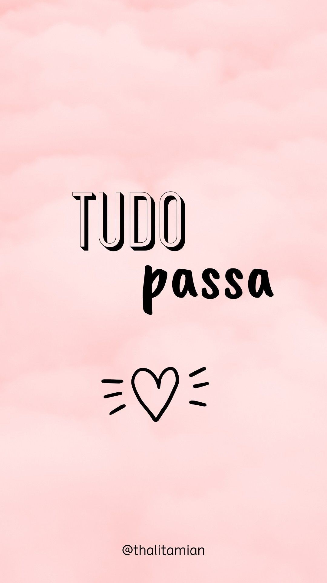 Papel de Parede Rosa com Mensagem Inspiradora