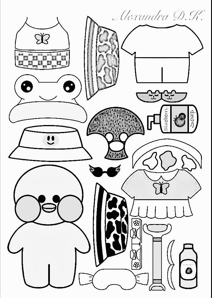 Papel Recortável de Pato para Imprimir e Colorir