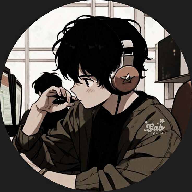 Personagem Anime Fones de Ouvido para Discord