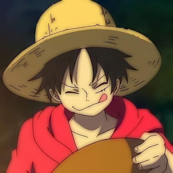 Personagem de Anime com Chapéu de Palha para Perfil