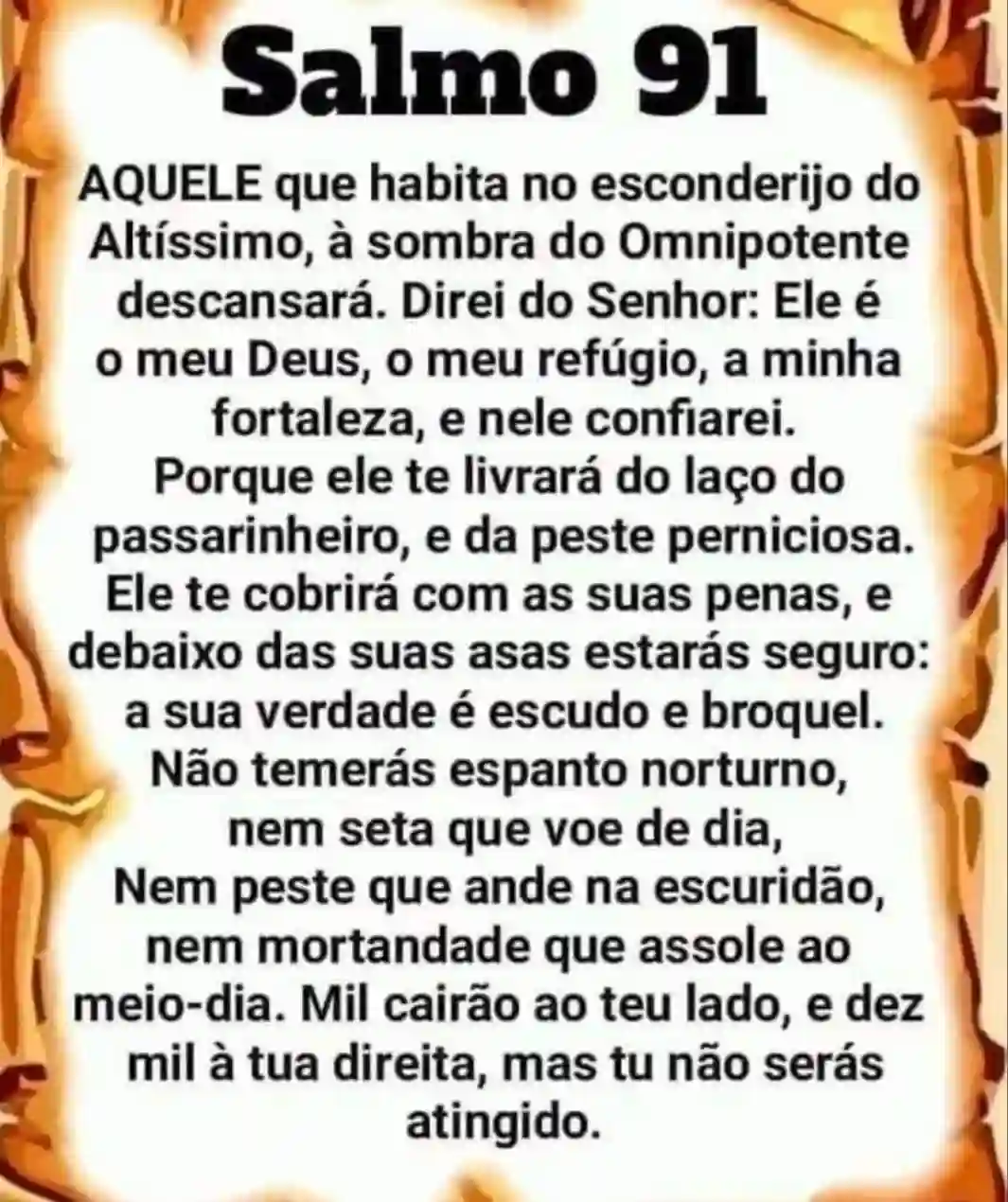 Salmo 91 para imprimir com letras grandes e claras