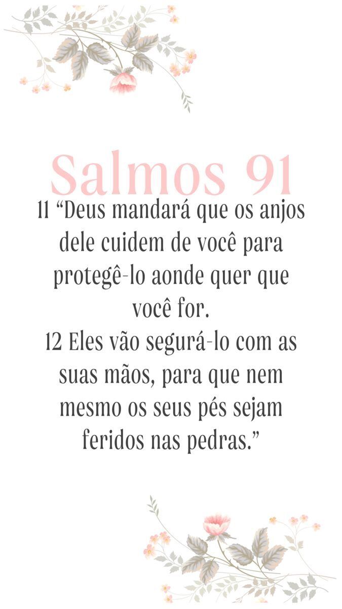 Salmo 91 para imprimir com versículos destacados