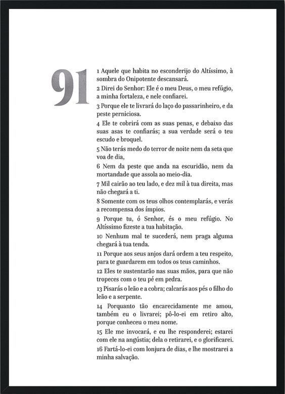 Salmo 91 para imprimir em letras grandes e legíveis
