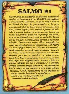 Salmo 91 para imprimir em pergaminho decorado