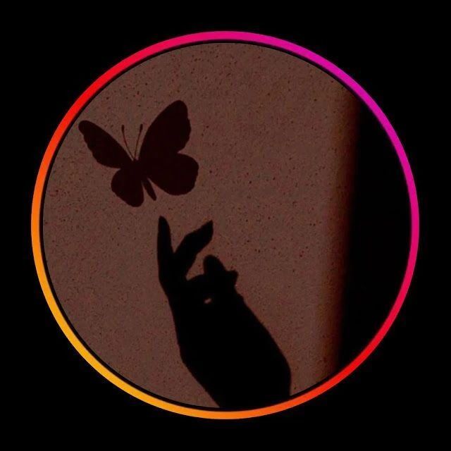 Silhueta Mão e Borboleta: Foto para Perfil Bonita