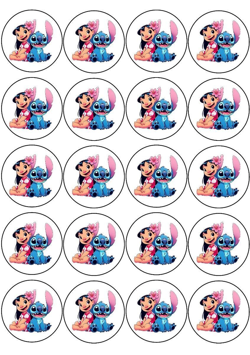 Topo de Bolo Stitch para imprimir com personagens animados