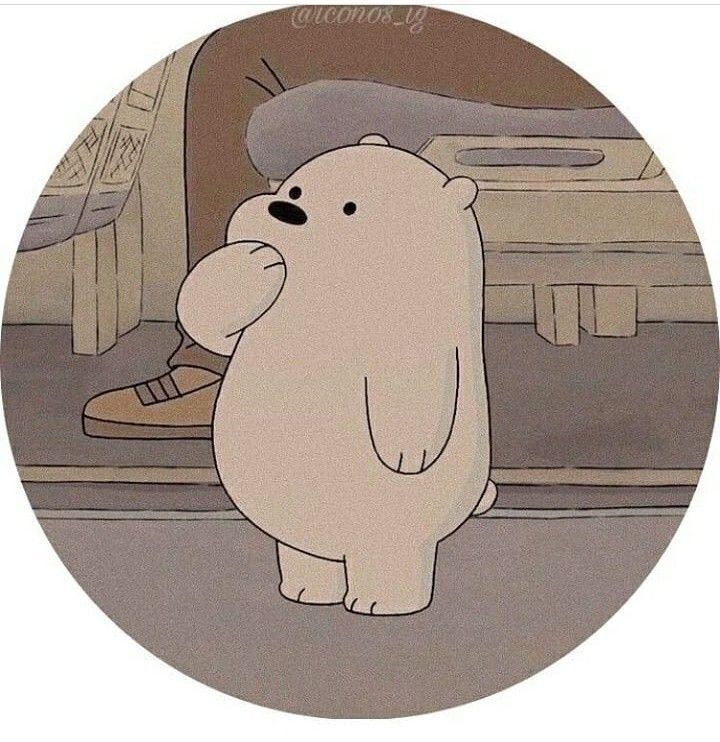 Urso Polar Desenho para Foto de Perfil no Instagram